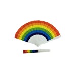 PRIDE - LEQUE DE MADEIRA COM BANDEIRA DE ARCO-ÃRIS